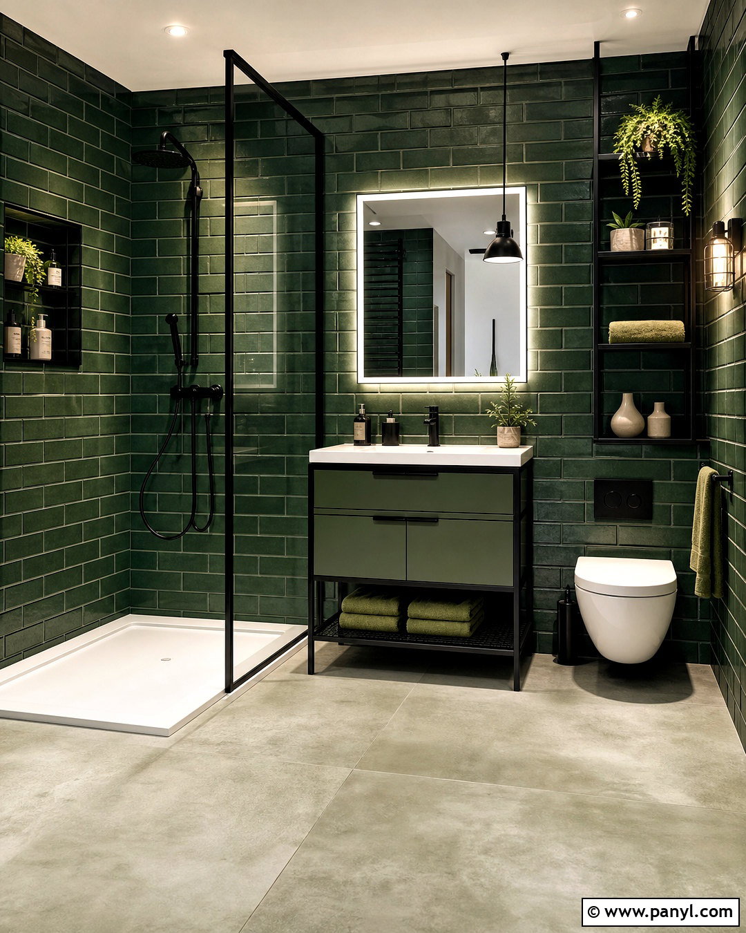 Green Subway Tile Bathroom - 20 all green bathroom ideas