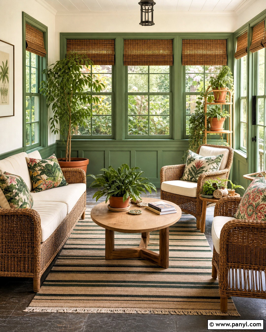 Green Sunroom - 20 green rooms ideas