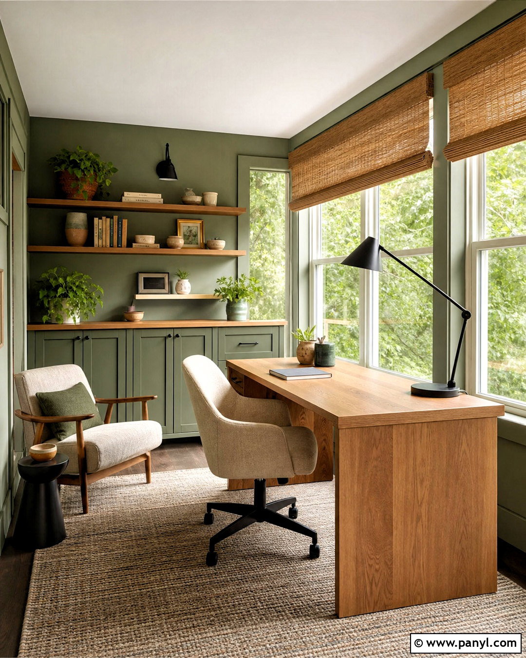 Green Sunroom Home Office - 20 green sunroom ideas