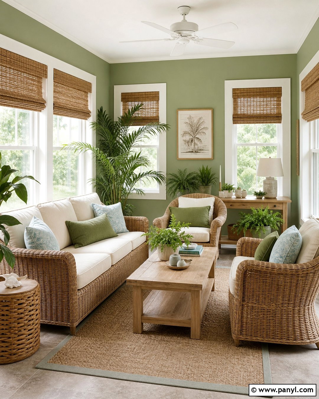 Green Sunroom Wall - 35 green wall interior ideas