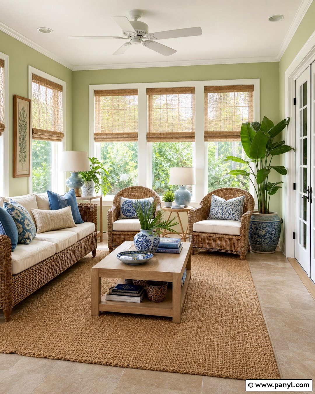 Green Sunroom Walls - 30 Room Green Walls
