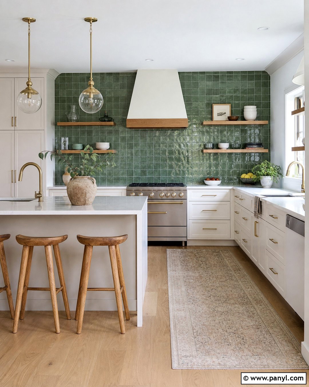 Green Tile Accent Wall Kitchen - 50 green accent wall ideas