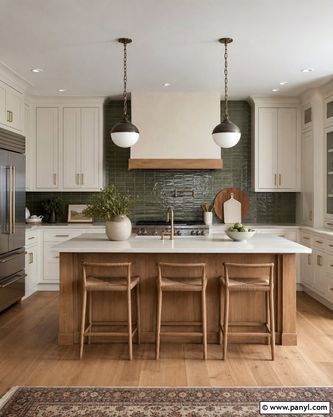 Green Tile Accent Wall Kitchen - 35 green accent walls