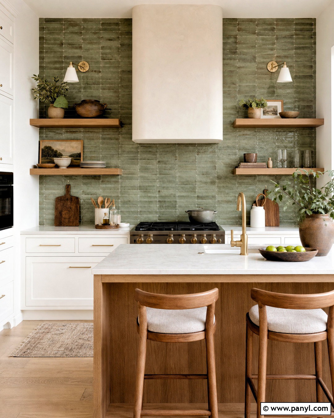 Green Tile Kitchen Feature Wall - 20 kitchen feature wall ideas