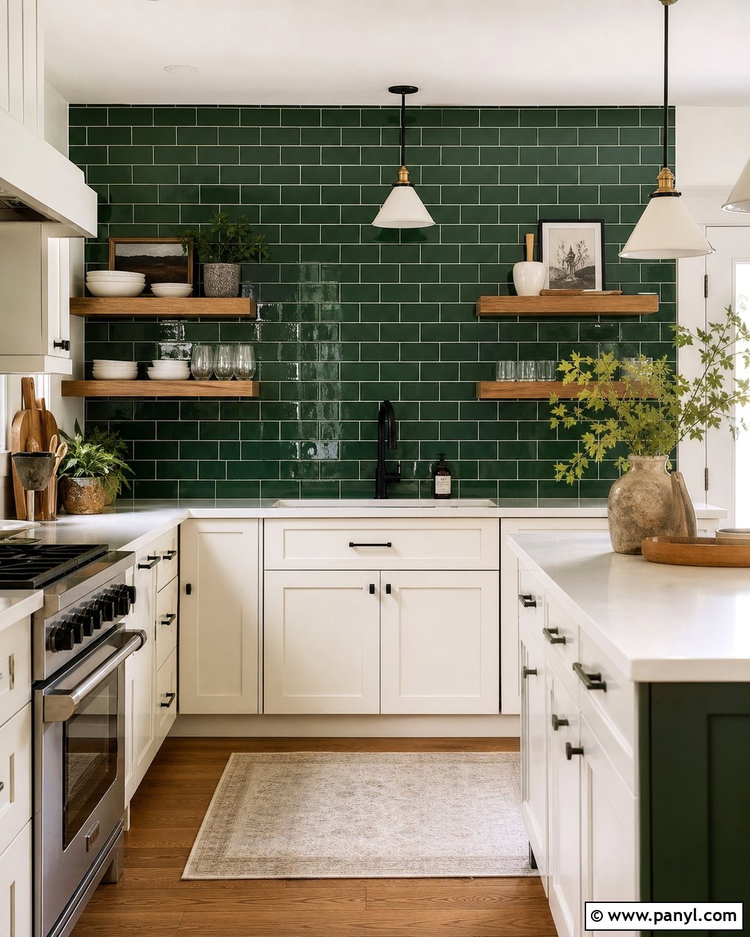 Green Tile Kitchen Wall - 35 green wall interior ideas