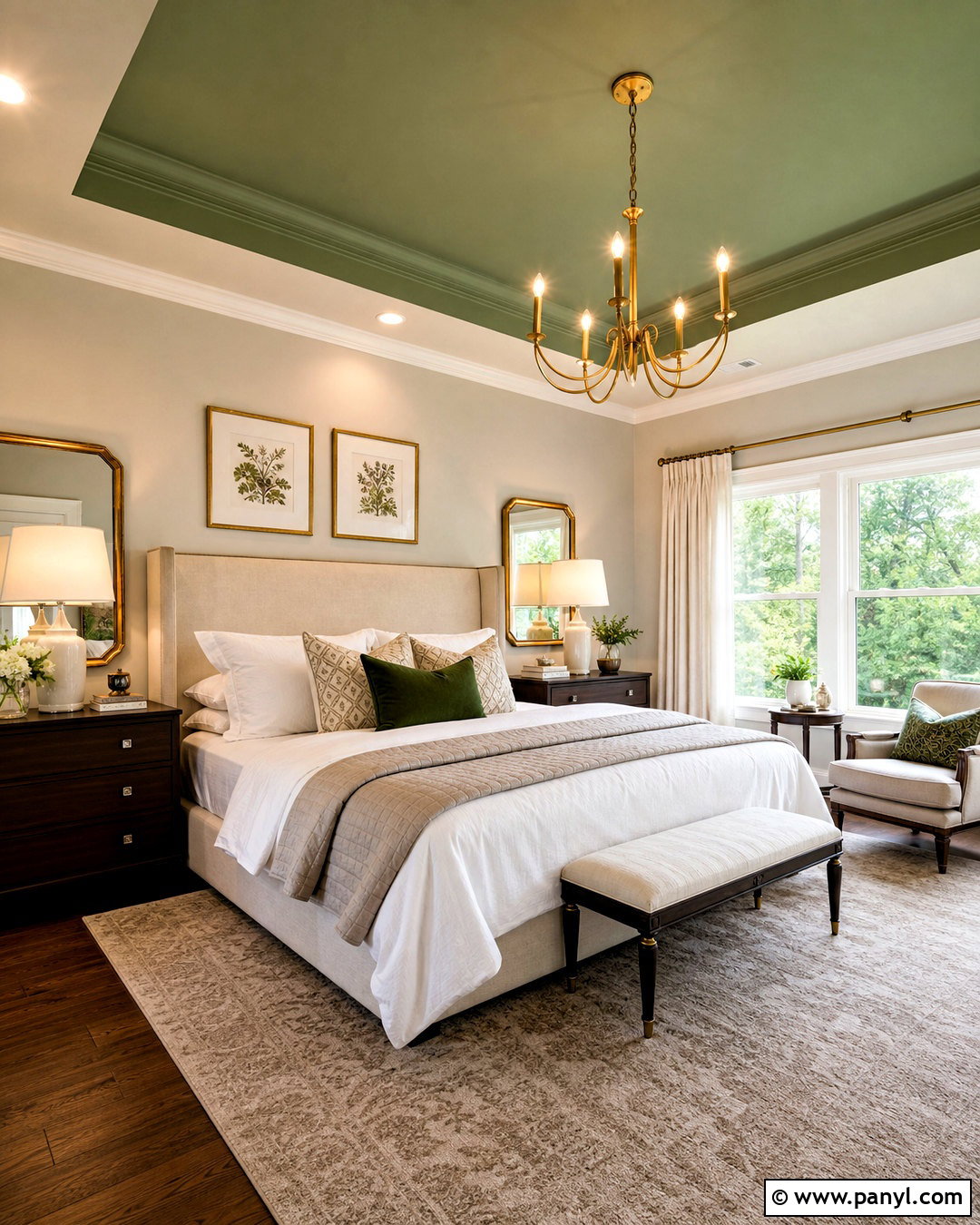 Green Tray Ceiling Bedroom - 20 green ceiling bedroom ideas