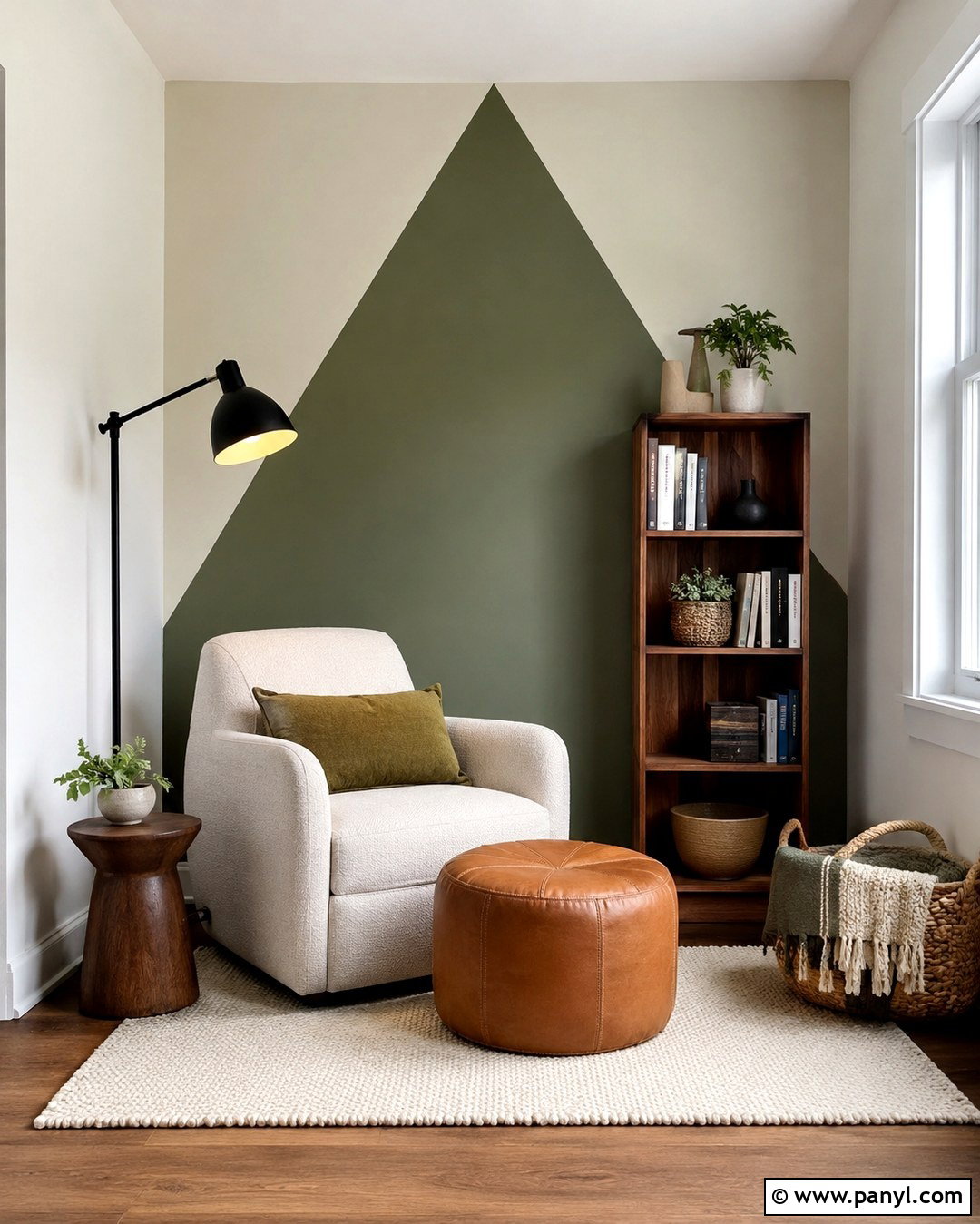 Green Triangle Reading Nook Wall - 20 Green Triangle Wall Paint Ideas