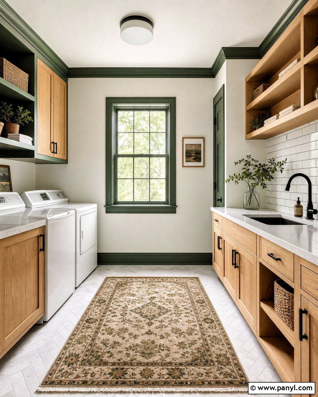 Green Trim Laundry Room - 20 green trim interior ideas