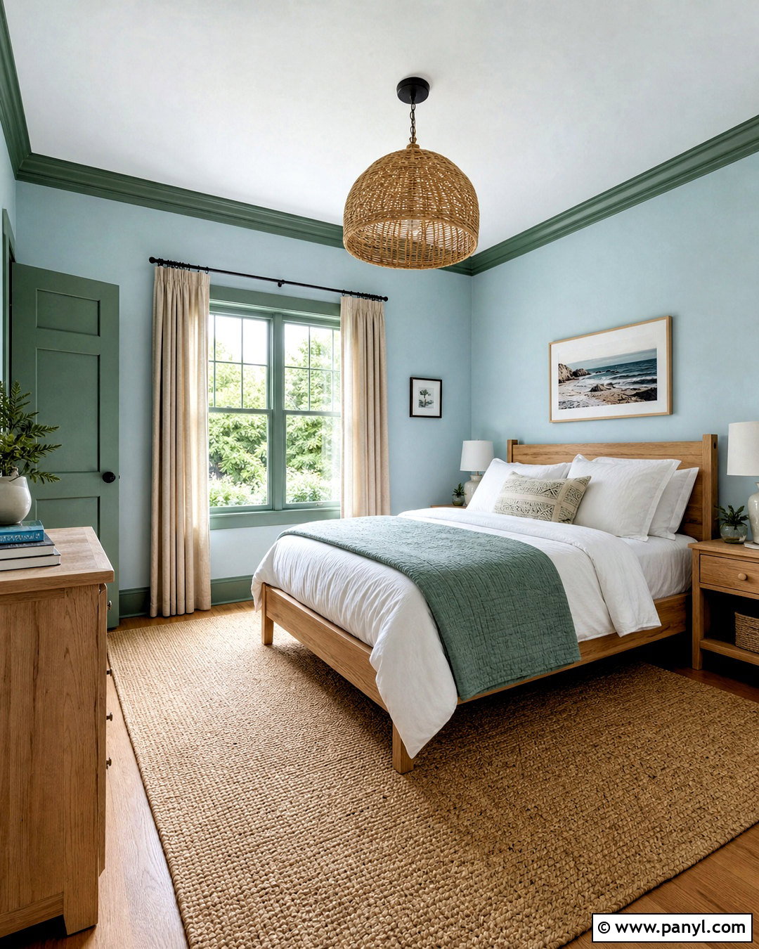 Green Trim With Blue Walls - 20 green trim interior ideas