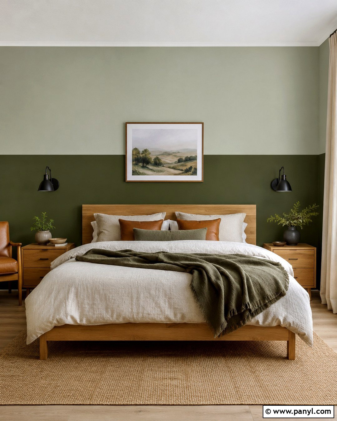 Green Two Tone Wall - 20 Green Contrast Wall Ideas