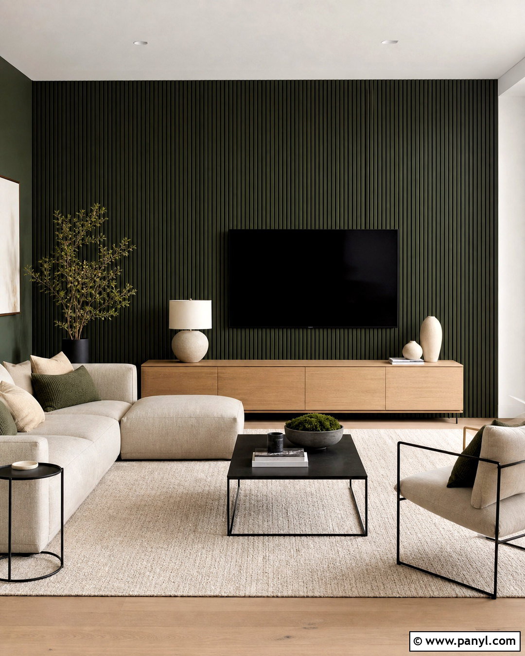 Green Vertical Slat Wall - 20 green wall background ideas