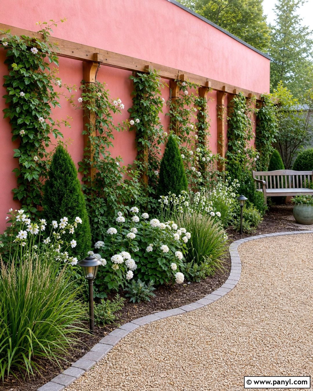 Green Vines On Pink Garden Wall - 20 Green Vines On Pink Wall Ideas