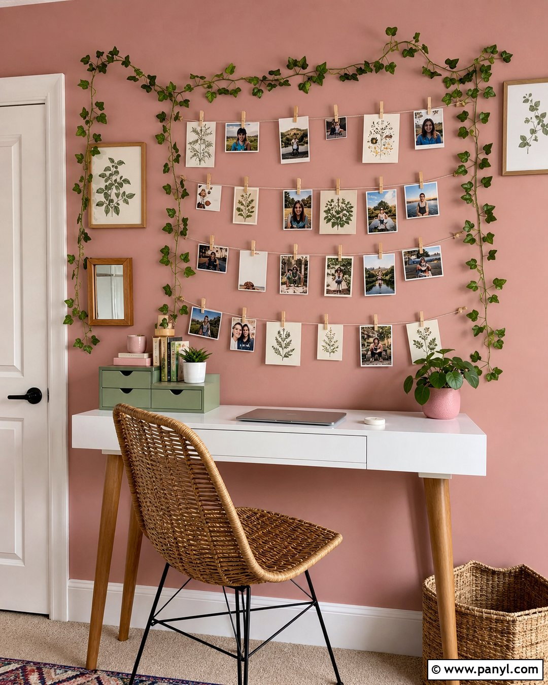 20 Green Vines On Pink Wall Ideas: Playful Decor Inspiration