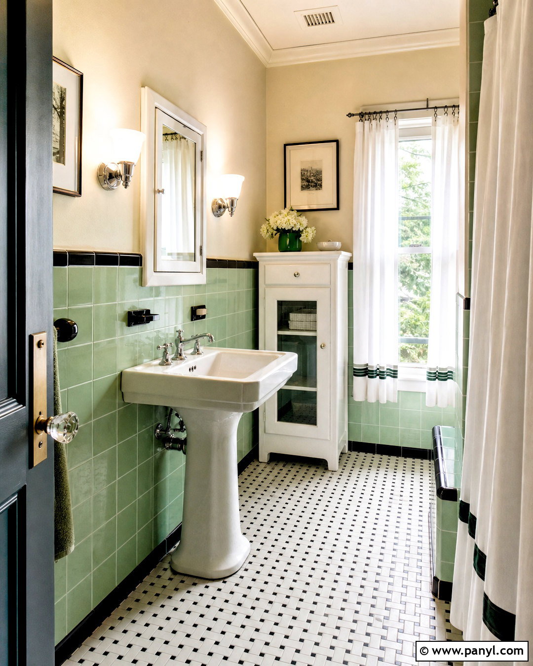Green Vintage Guest Bathroom - 20 green guest bathroom ideas