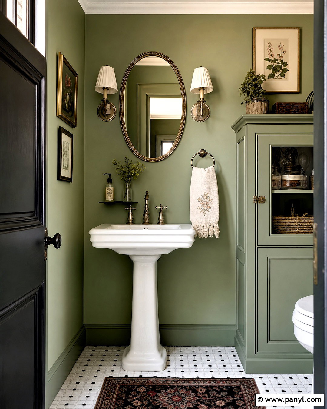 Green Vintage Half Bathroom - 20 green half bathroom ideas