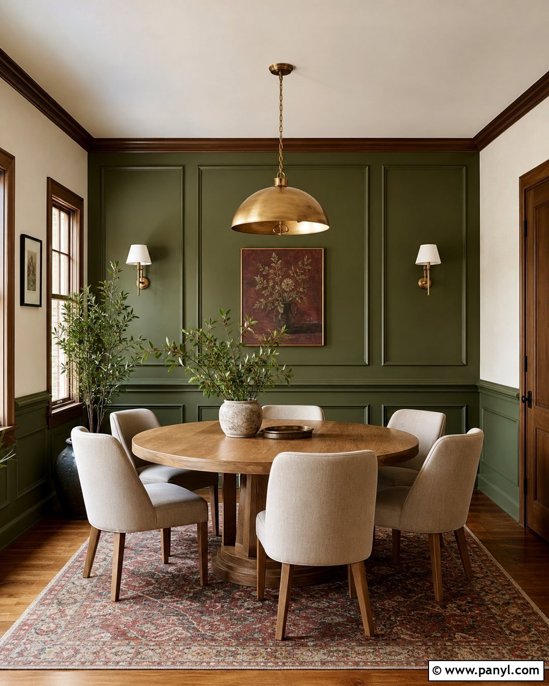 Green Wainscoting Accent Wall - 50 green accent wall ideas