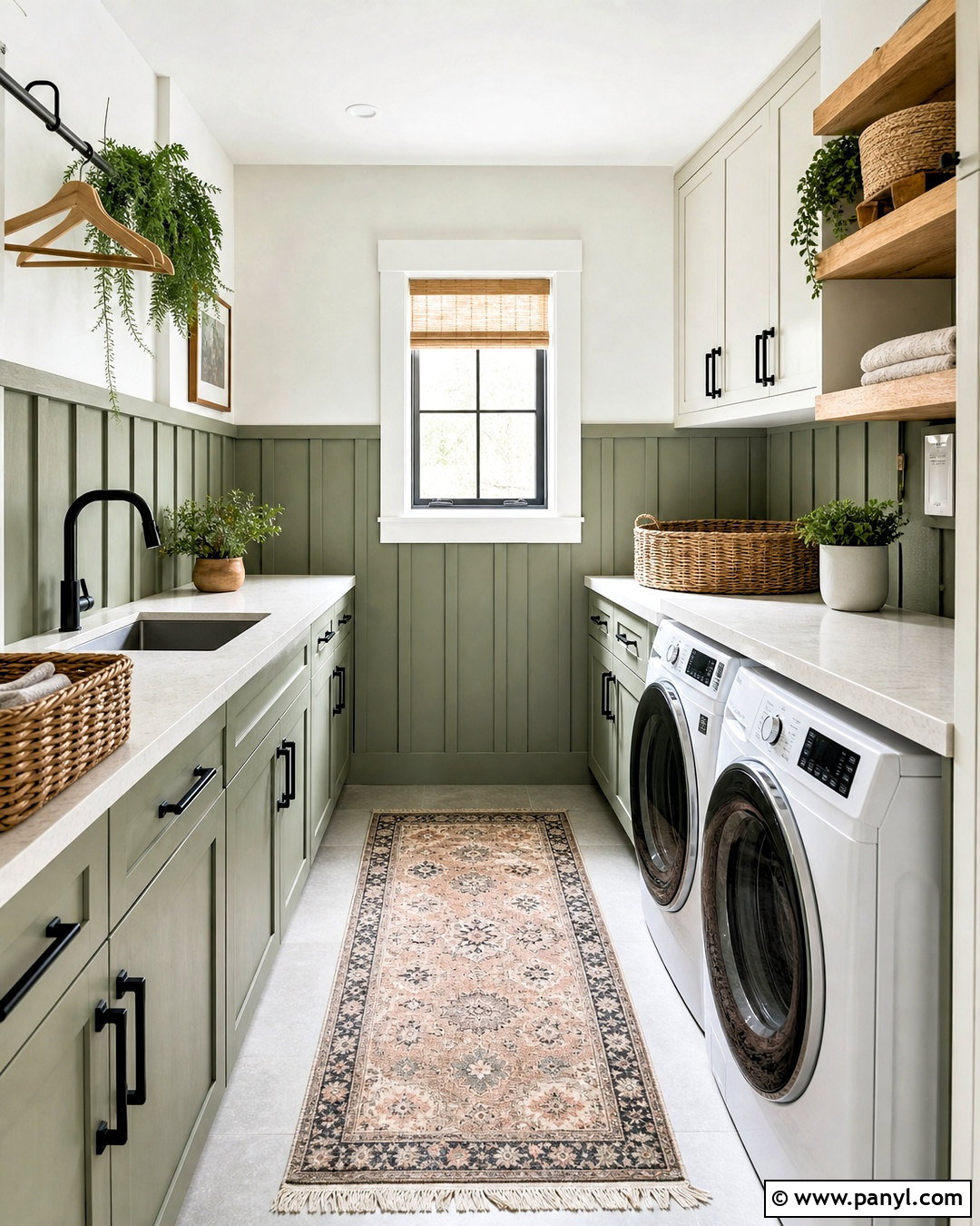 Green Wainscoting Laundry Room - 20 green wainscoting ideas
