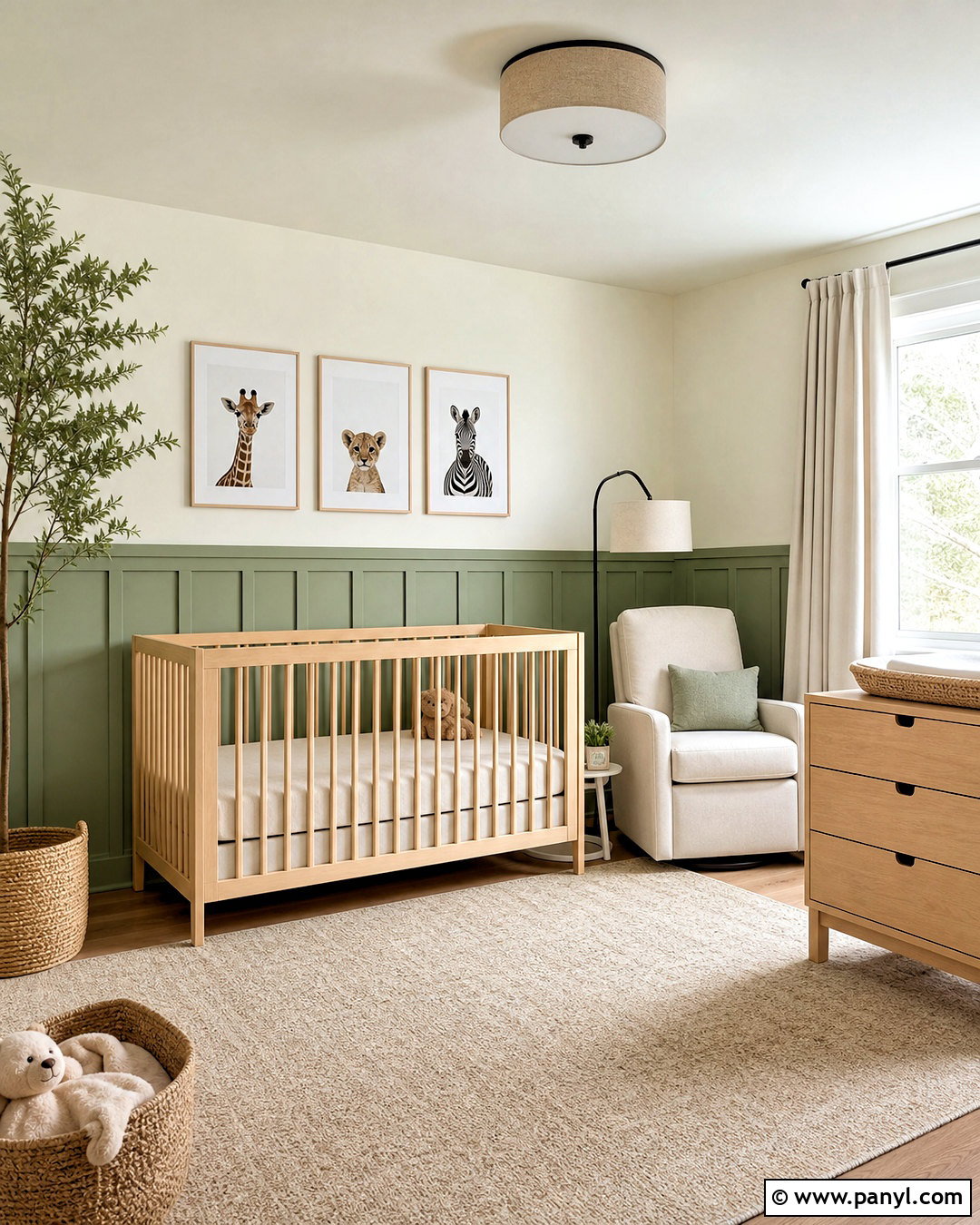 Green Wainscoting Nursery - 20 green wainscoting ideas