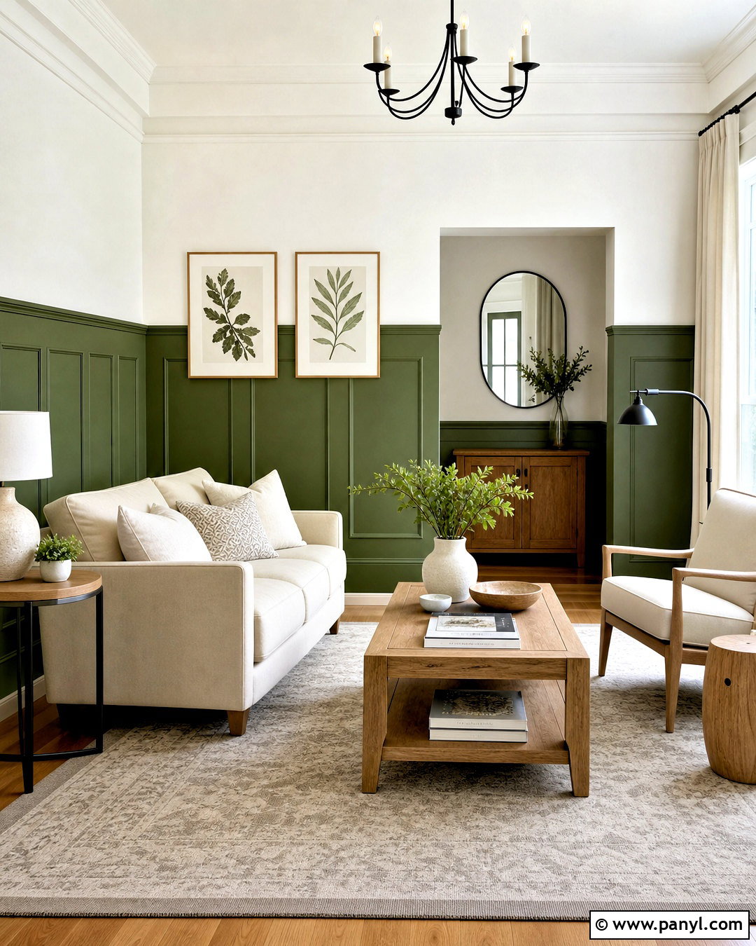 Green Wainscoting With White Walls - 20 green wainscoting ideas