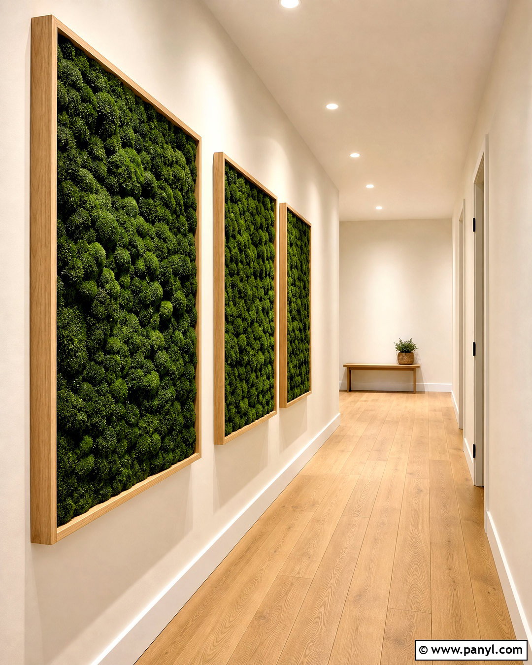 Green Wall Hallway - 20 greenwall interior design ideas