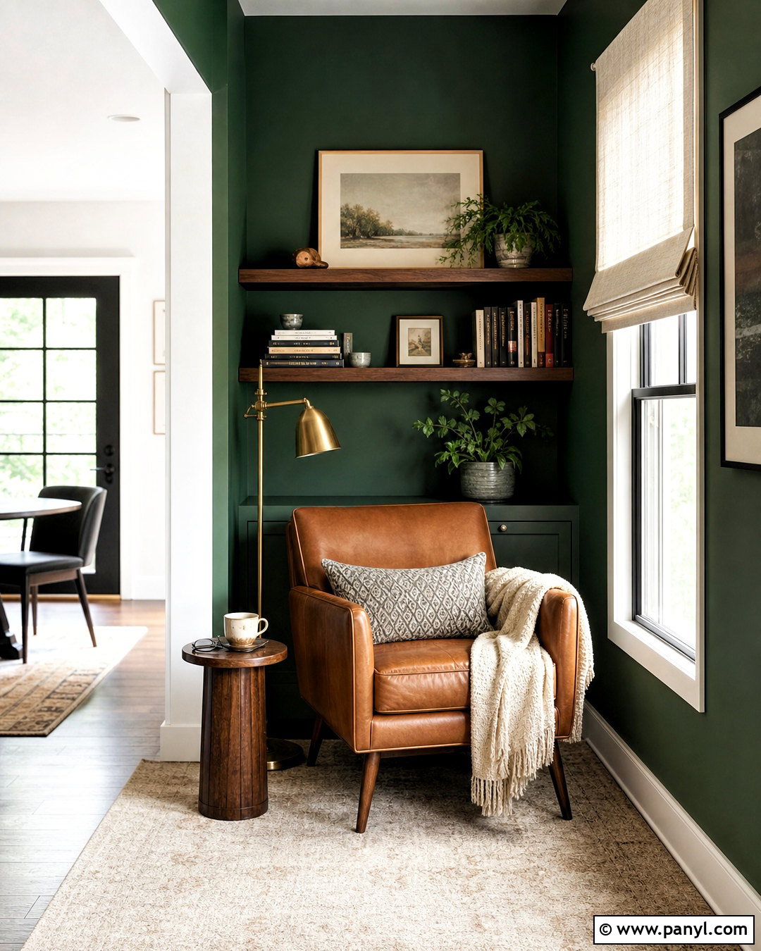 Green Wall Reading Nook - 20 green wall aesthetic ideas