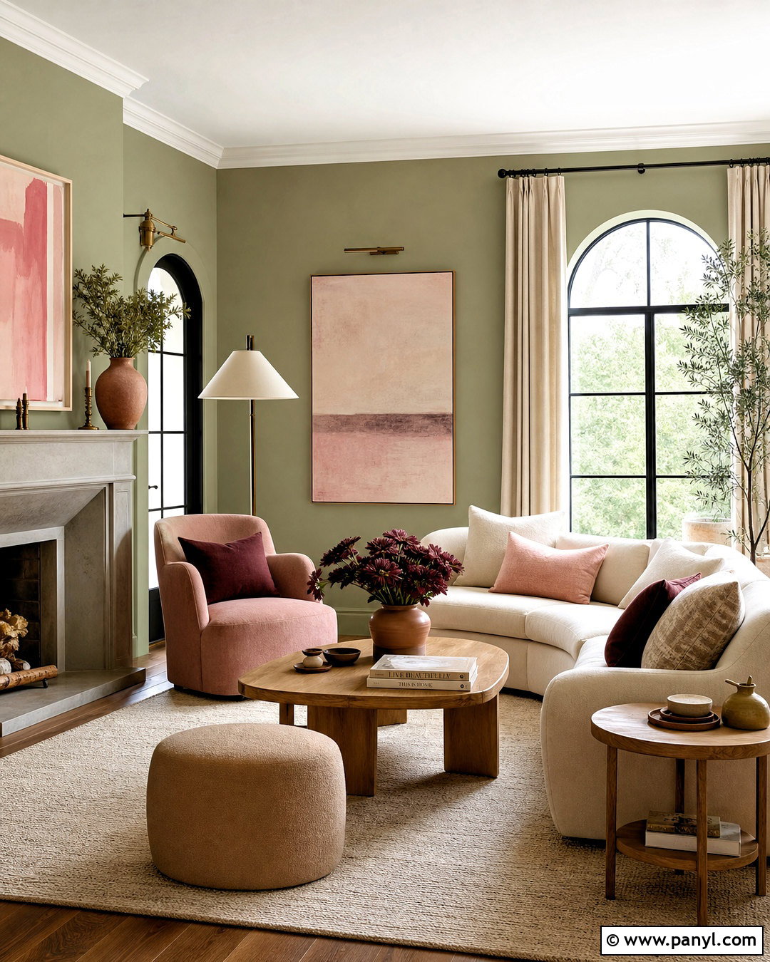 Green Wall With Pink Decor - 20 green wall aesthetic ideas
