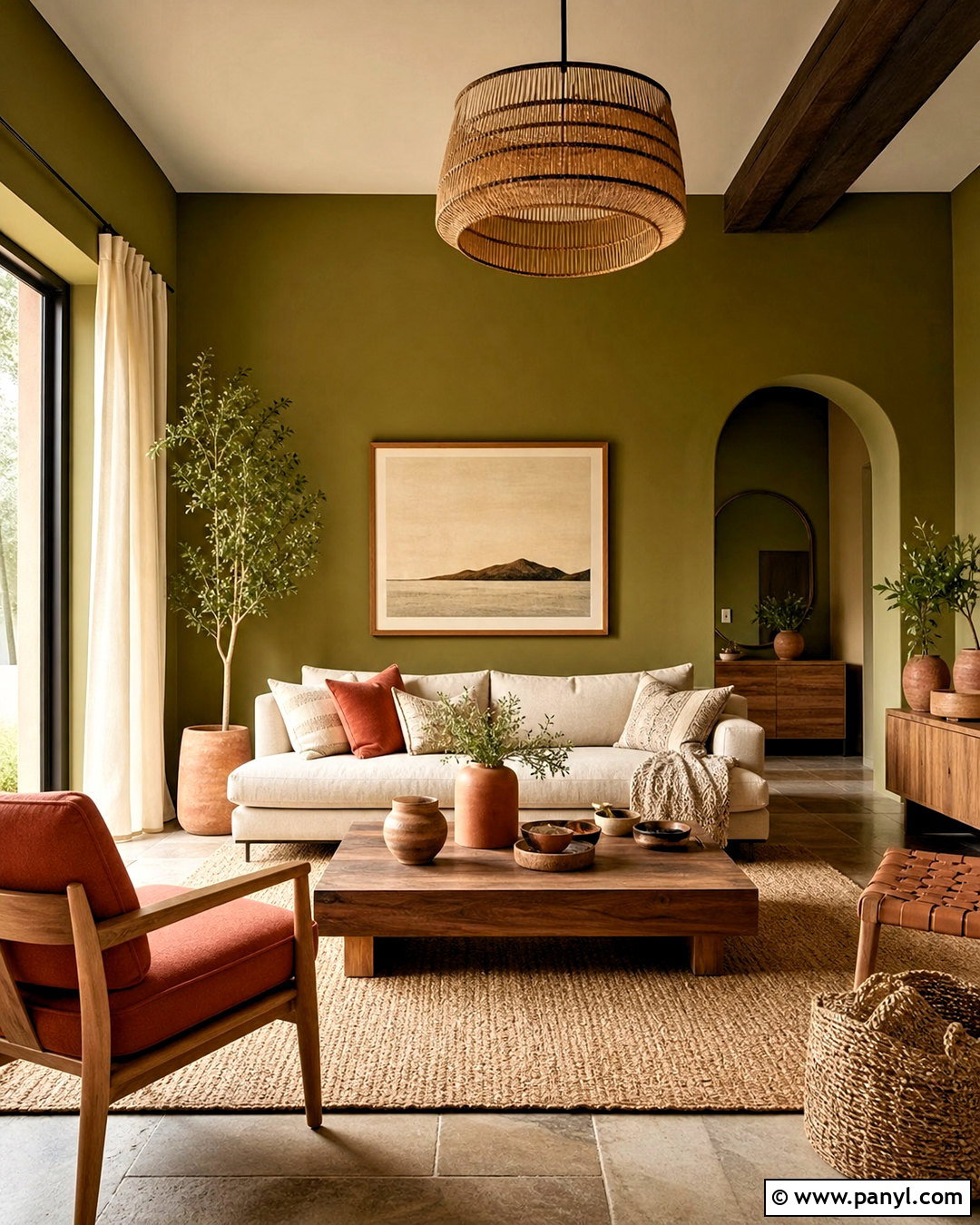 Green Wall With Terracotta Decor - 20 green wall aesthetic ideas