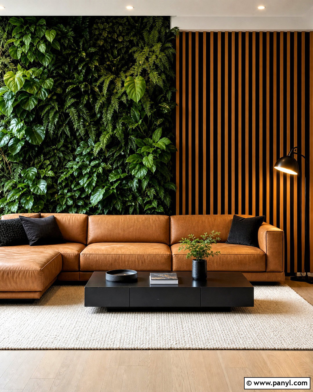 Green Wall With Wood Slats - 20 greenwall interior design ideas