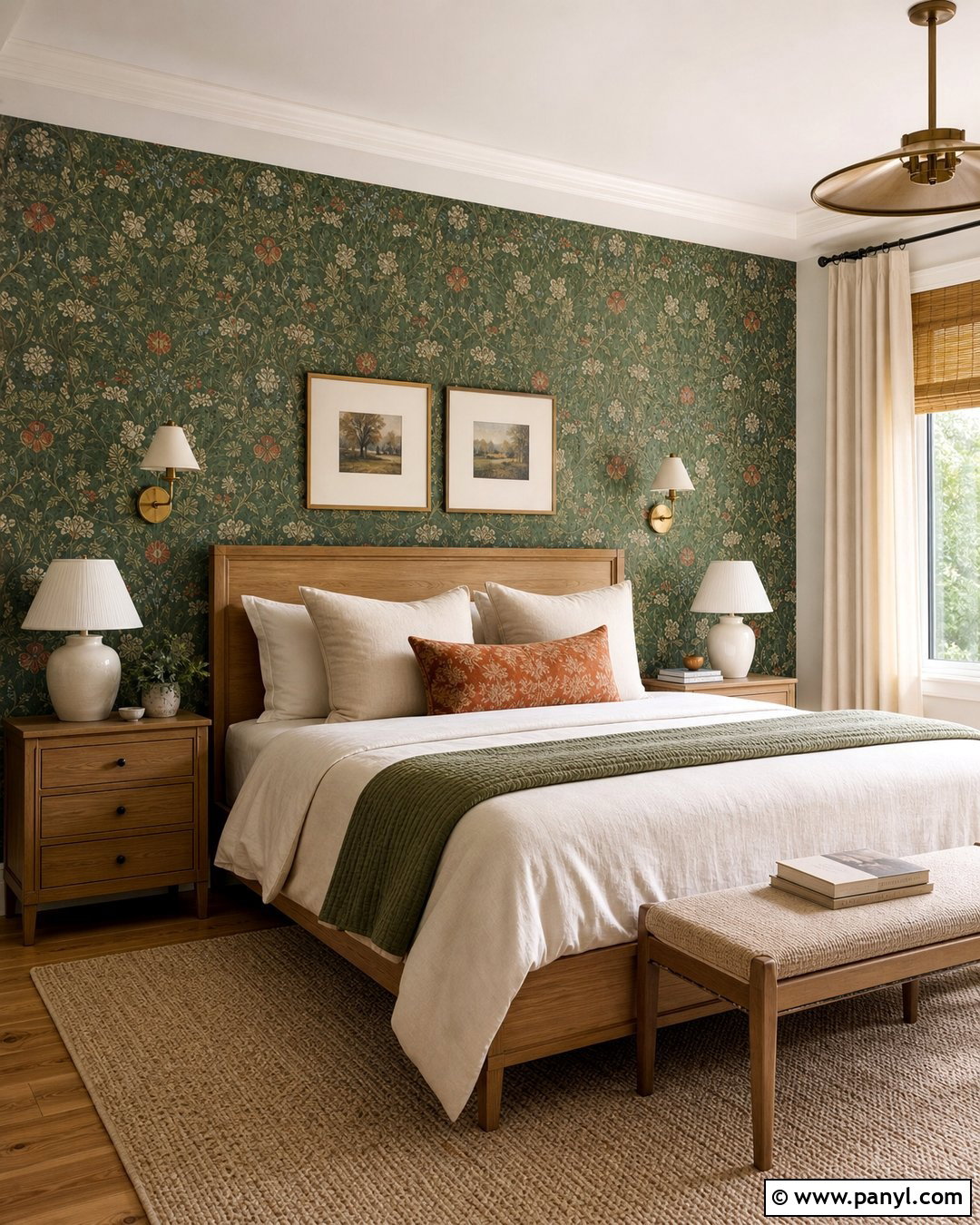 Green Wallpaper Accent Wall Bedroom - 50 green accent wall ideas