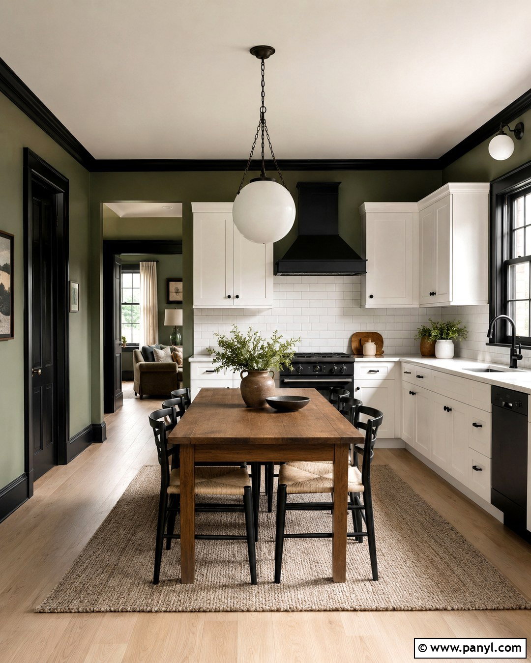 20 Black And White Kitchen With Green Walls for a Fresh Look