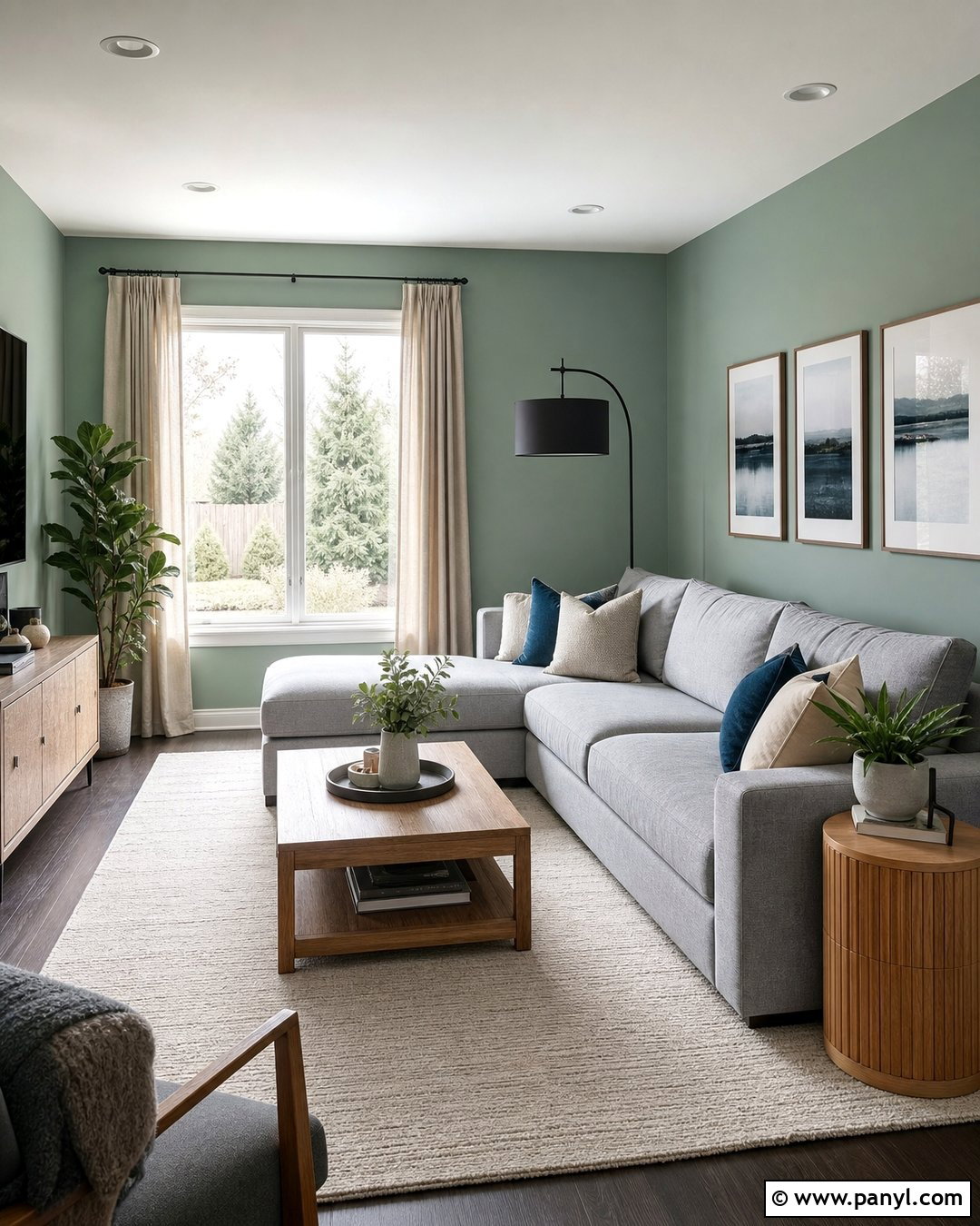 Green Walls With Gray Furniture - 20 How To Decorate A Room With Green Walls