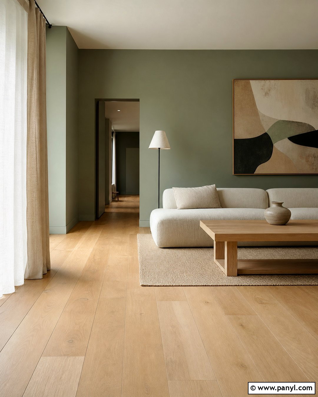 Green Walls With Minimal Neutral Decor - 20 How To Decorate A Room With Green Walls