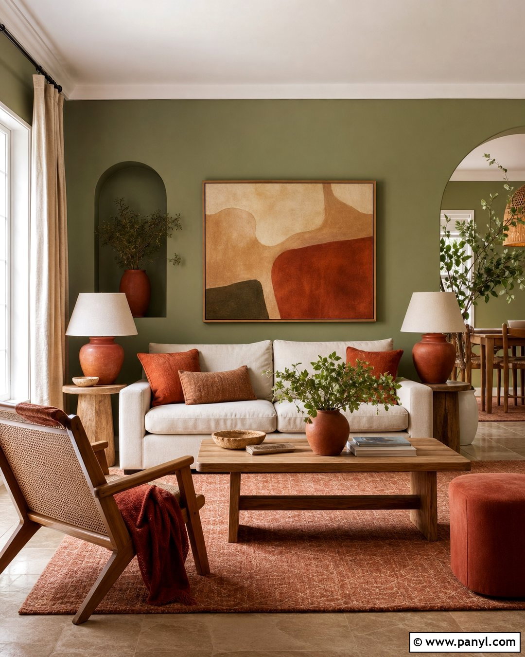 Green Walls With Terracotta Accents - 20 How To Decorate A Room With Green Walls