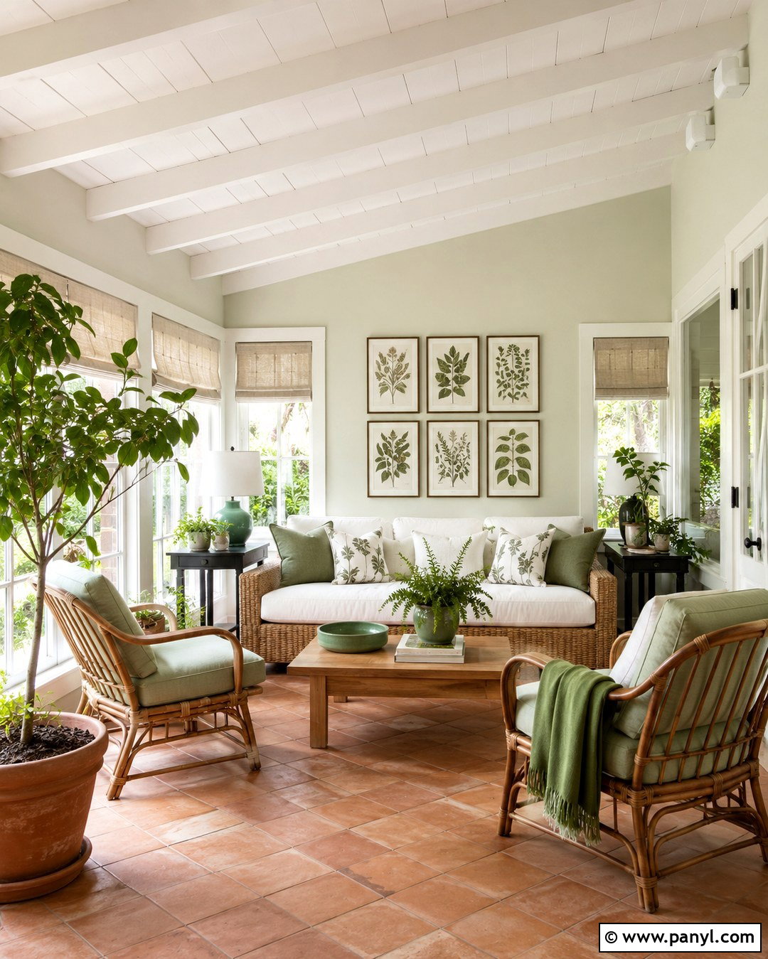Green White Wall Paint Sunroom - 20 Types Of White Wall Paint Ideas