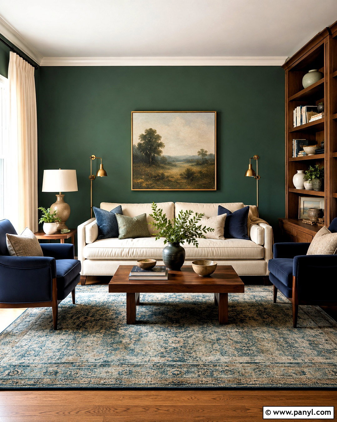 Green and Blue Room - 40 green wall room ideas