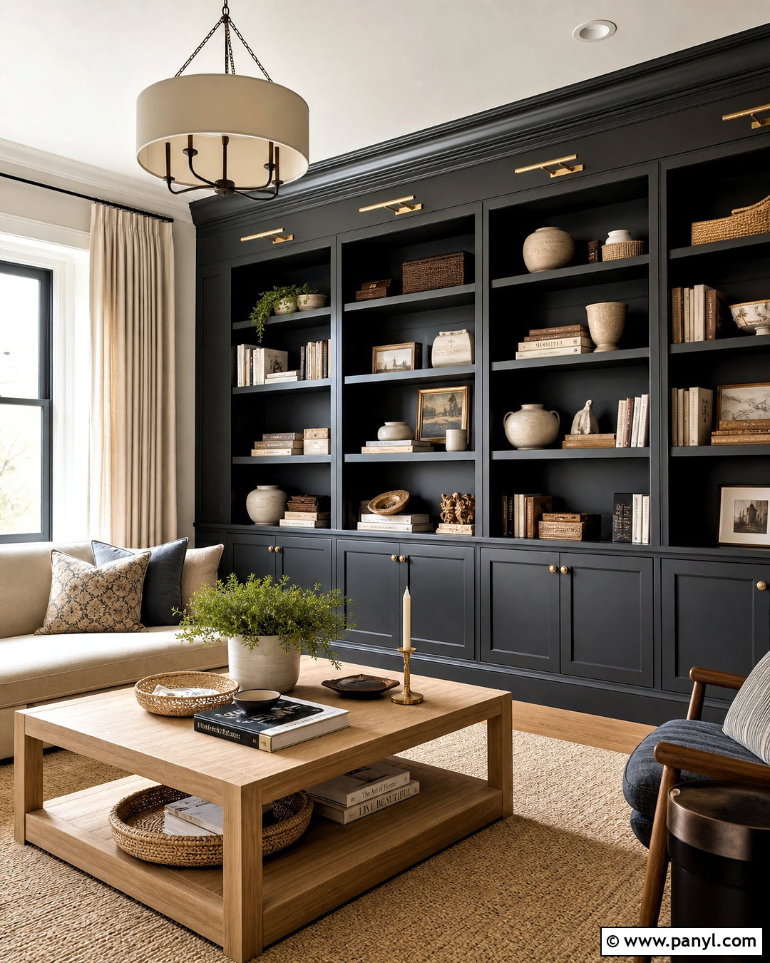 Greenblack Built-In Bookcase - 20 greenblack sherwin williams ideas