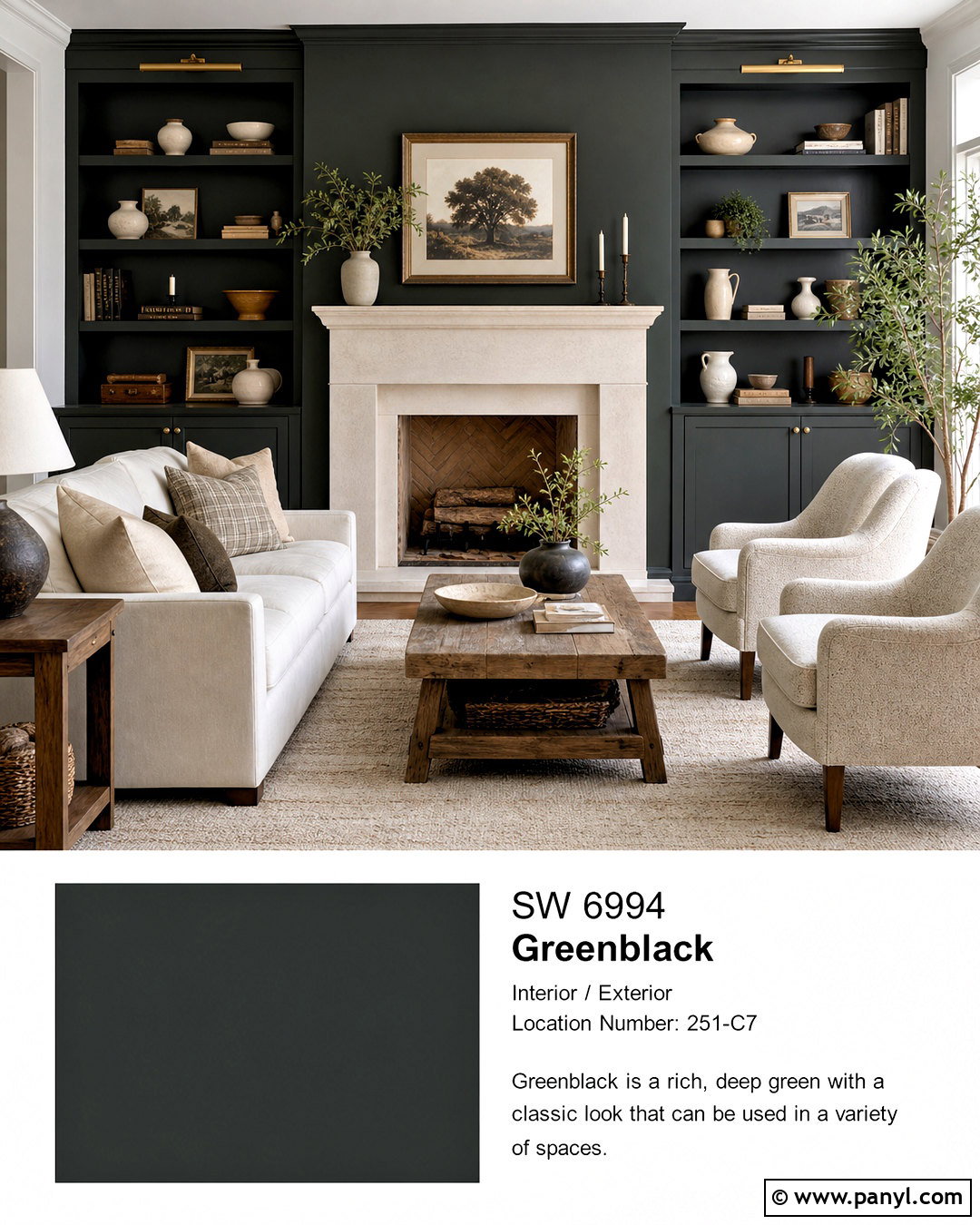 Greenblack Fireplace Wall - 20 sherwin williams green black ideas