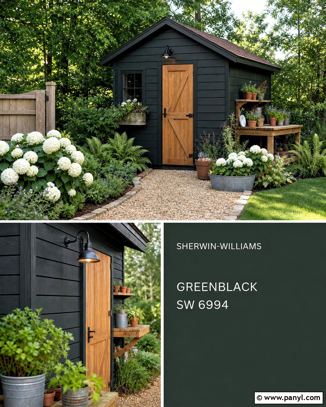 Greenblack Garden Shed - 20 sherwin williams green black ideas
