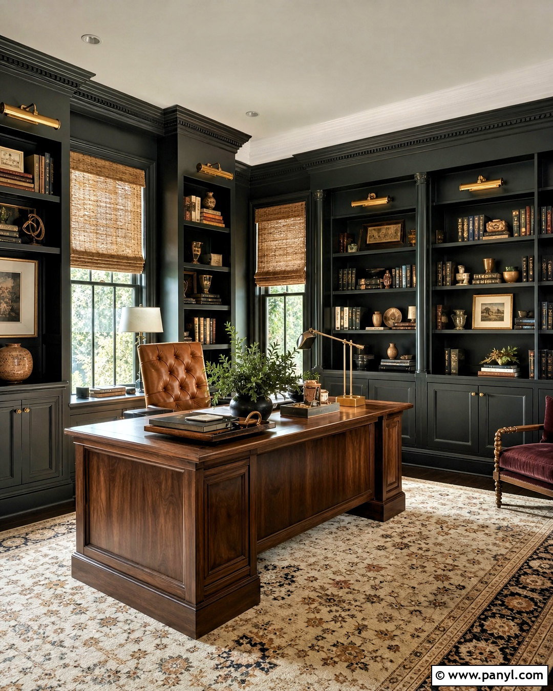 Greenblack Home Office - 20 sherwin williams green black ideas