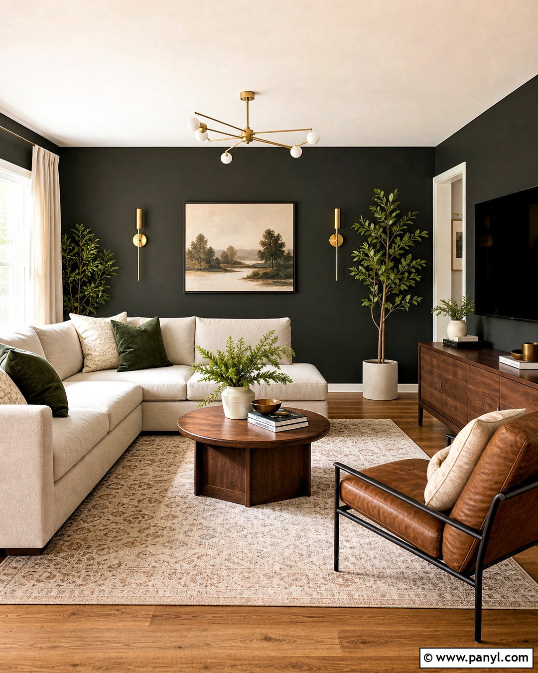 Greenblack Living Room Accent Wall - 20 greenblack sherwin williams ideas