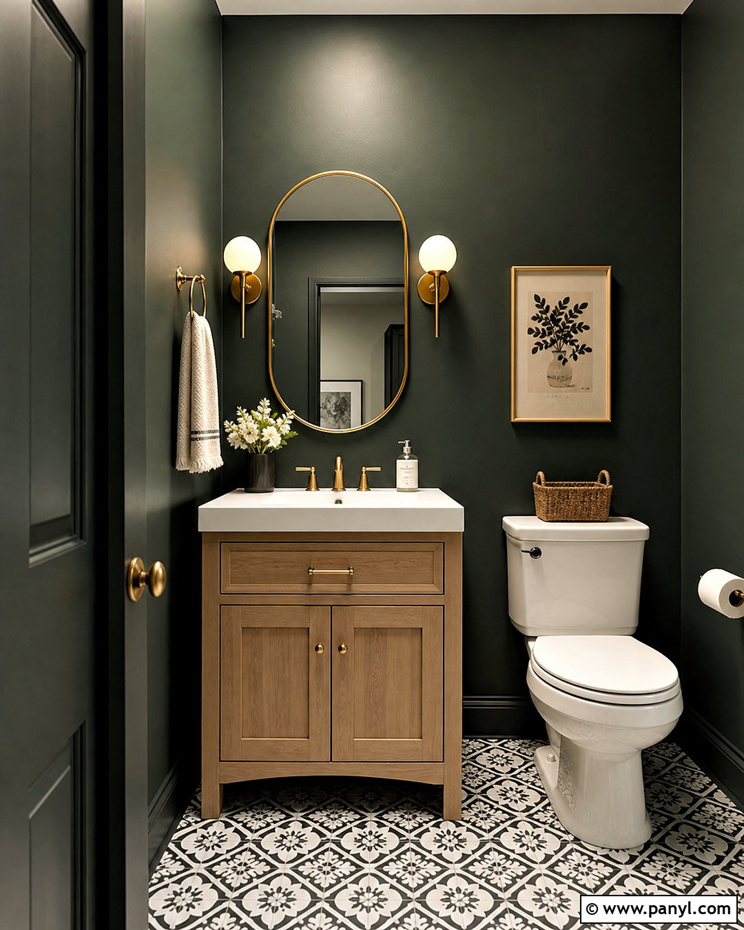 Greenblack Powder Room - 20 greenblack sherwin williams ideas
