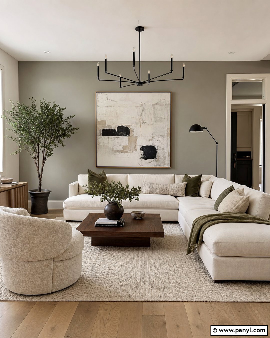 Greige Accent Wall - 35 accent wall color ideas