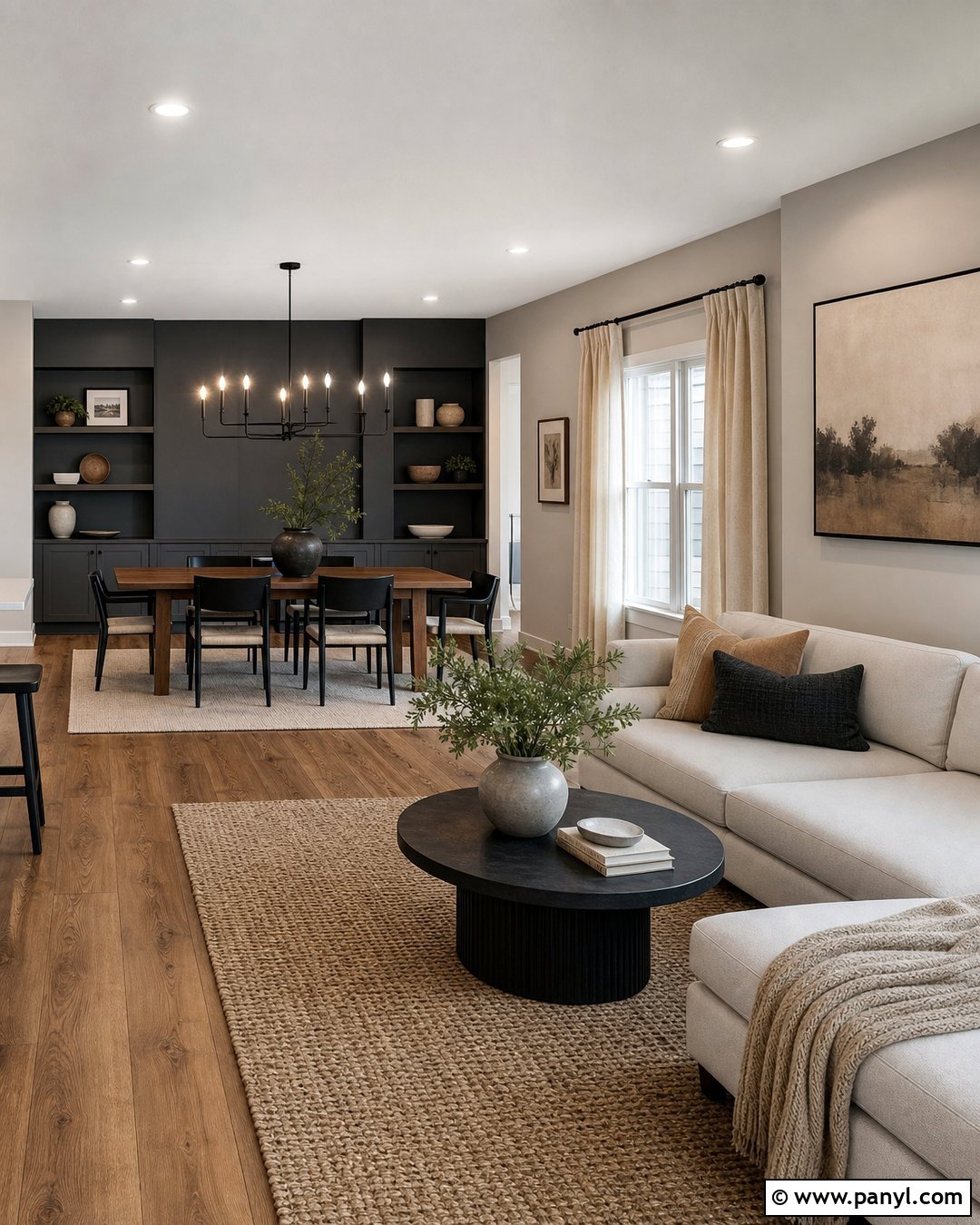 Greige And Charcoal Gray Walls - 25 Wall Paint Color Combination Ideas