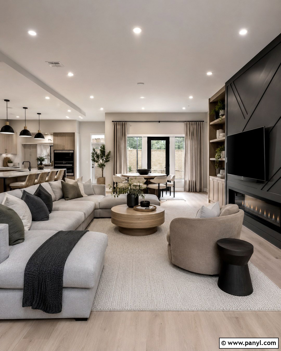 Greige And Charcoal Hall Walls - 20 Colour Combinations For Hall Wall Ideas