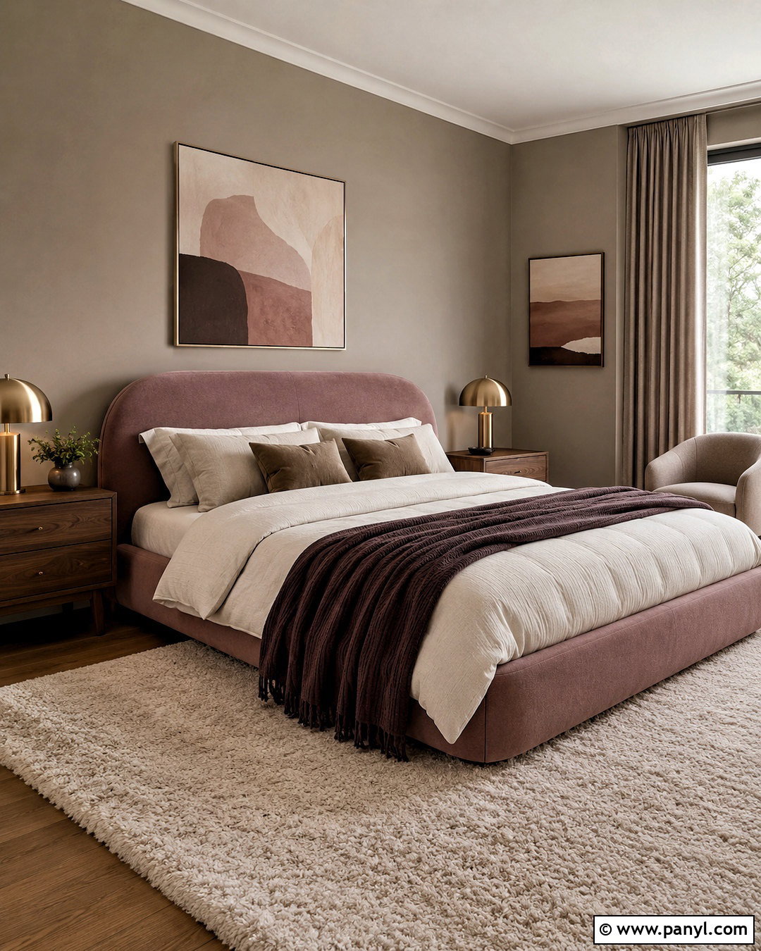 Greige And Dusty Mauve Bedroom Palette - 20 cozy bedroom color palette ideas