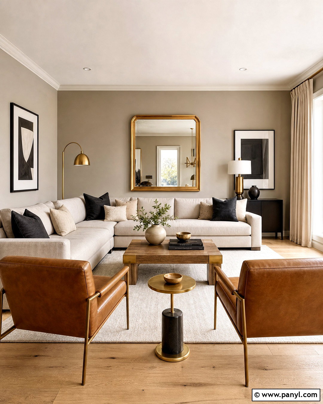 Greige And Gold Living Room - 20 gold interior design ideas