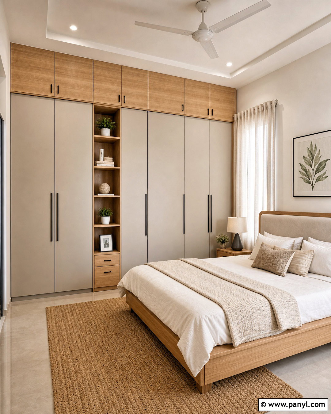 Greige And Light Oak Almirah - 20 almirah color ideas