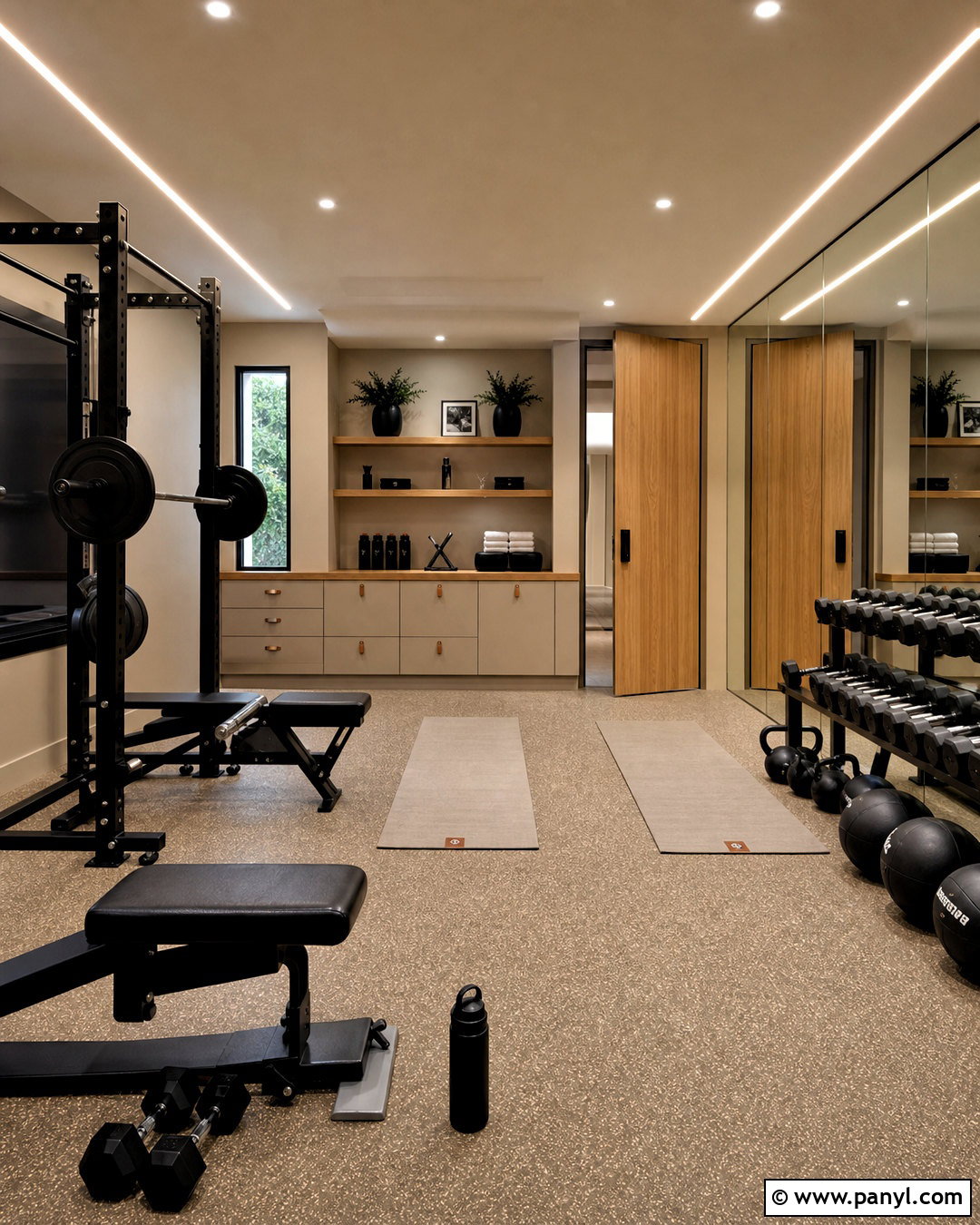 Greige And Matte Black Gym Color Scheme - 20 gym color scheme ideas