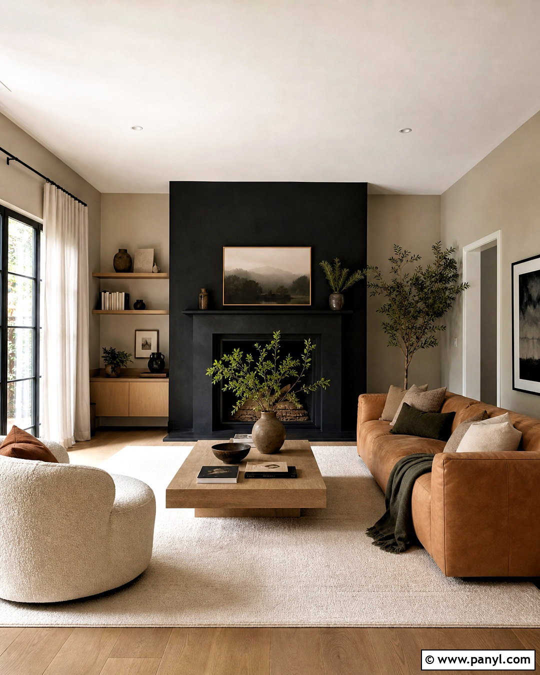 Greige And Muted Black Wall Colour Combination - 20 wall colour combinations
