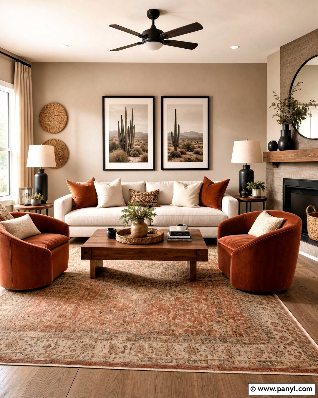 Greige And Rust Room - 20 room color combination ideas